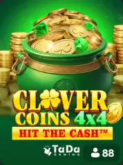 Clover Coins 4x4 Hit The Cash BC Game Gabon game cover